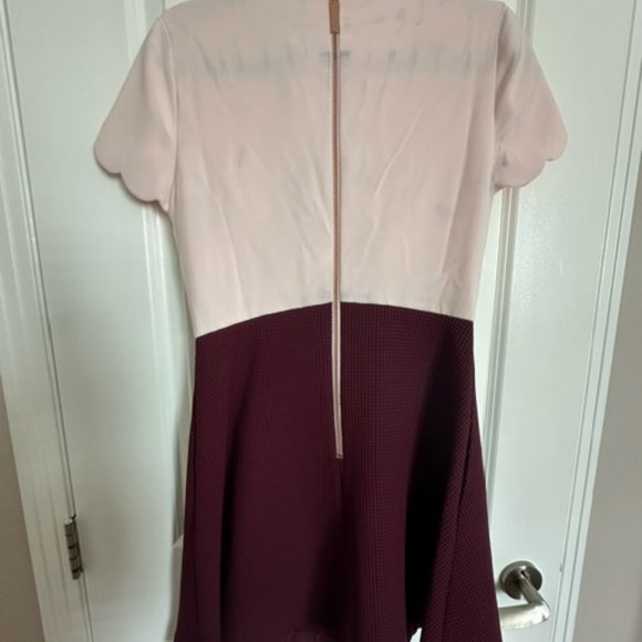Ted Baker Pink and Dark Purple dress. - Picture 2 of 4